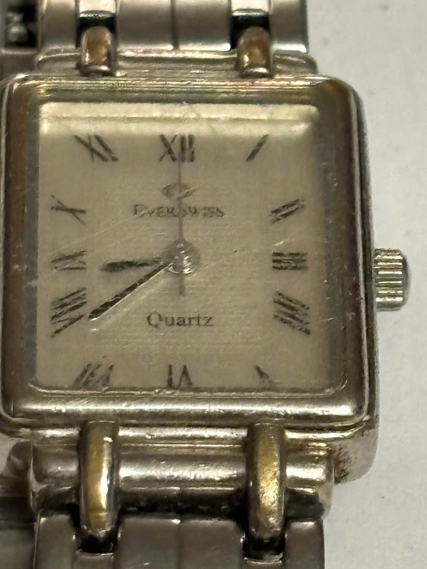 Ever Swiss - Small silver square ladies wristwatch - Untested