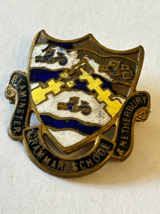 Beaminster Grammar School Vintage Badge