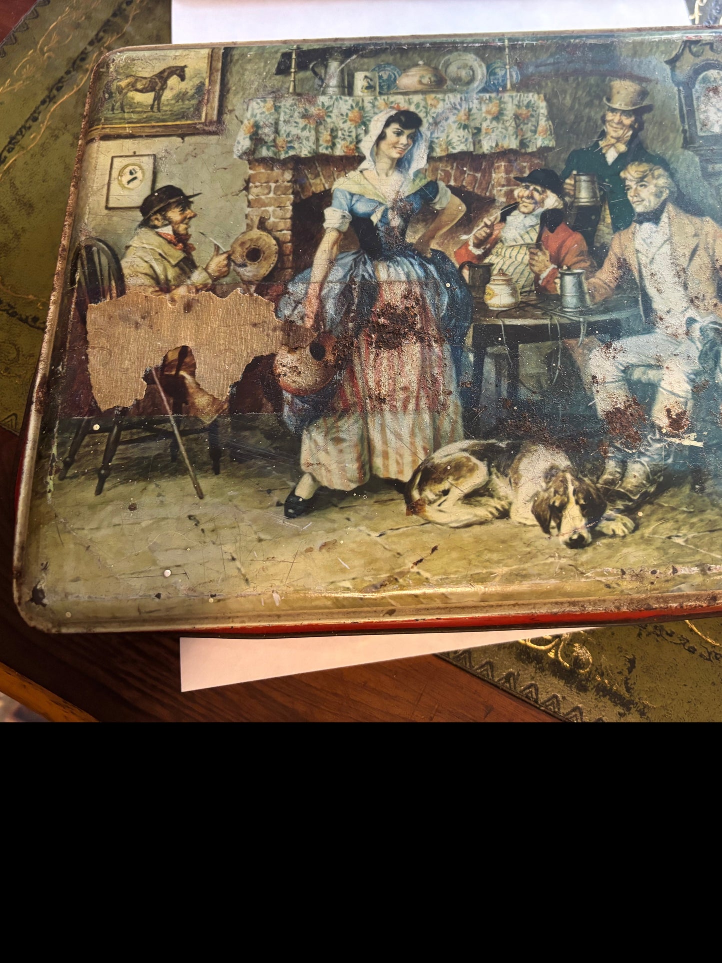 Flirtation - Caledonia Oat Cake Baking Co - Victorian Scene Biscuit Tin