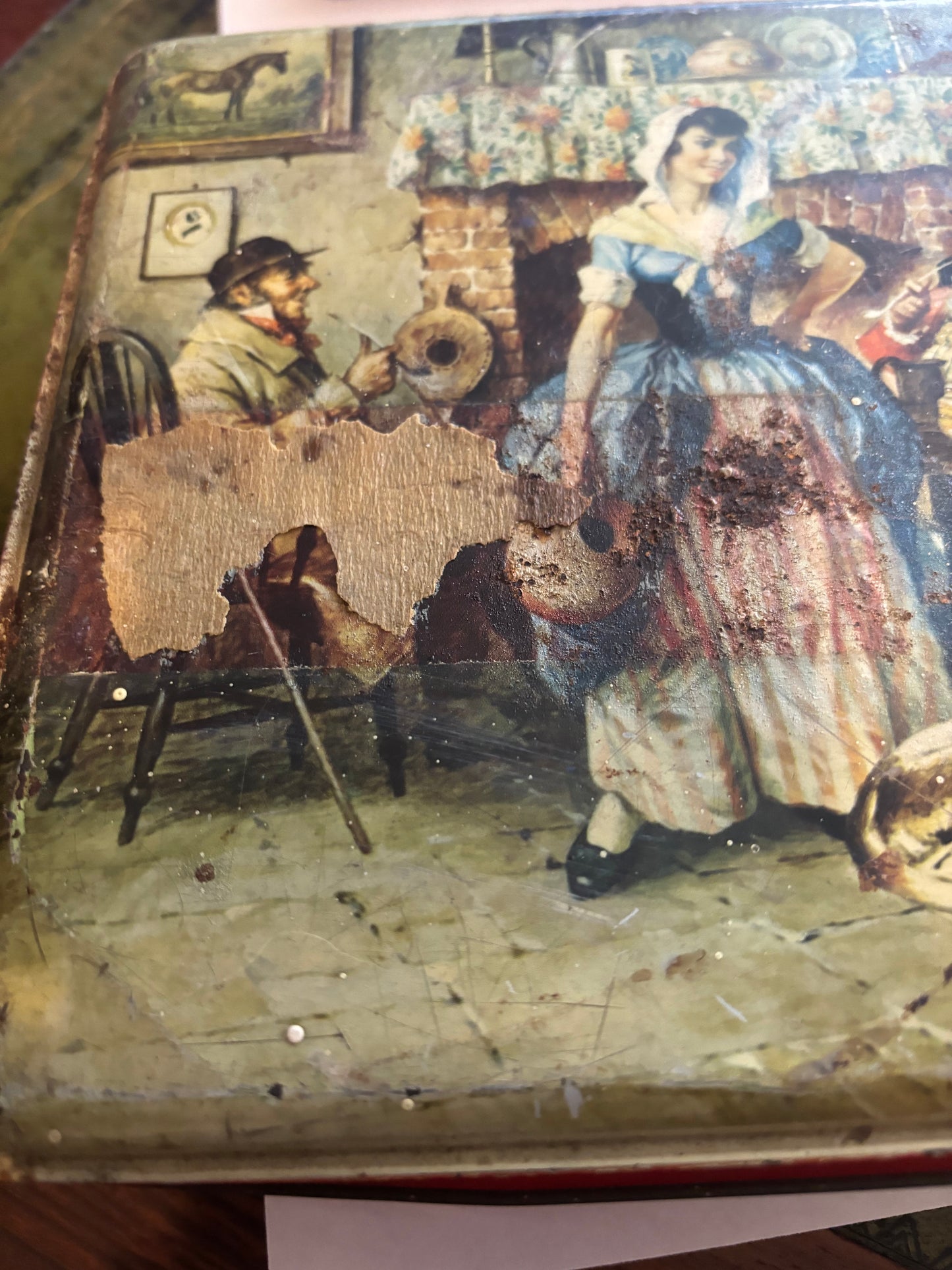 Flirtation - Caledonia Oat Cake Baking Co - Victorian Scene Biscuit Tin