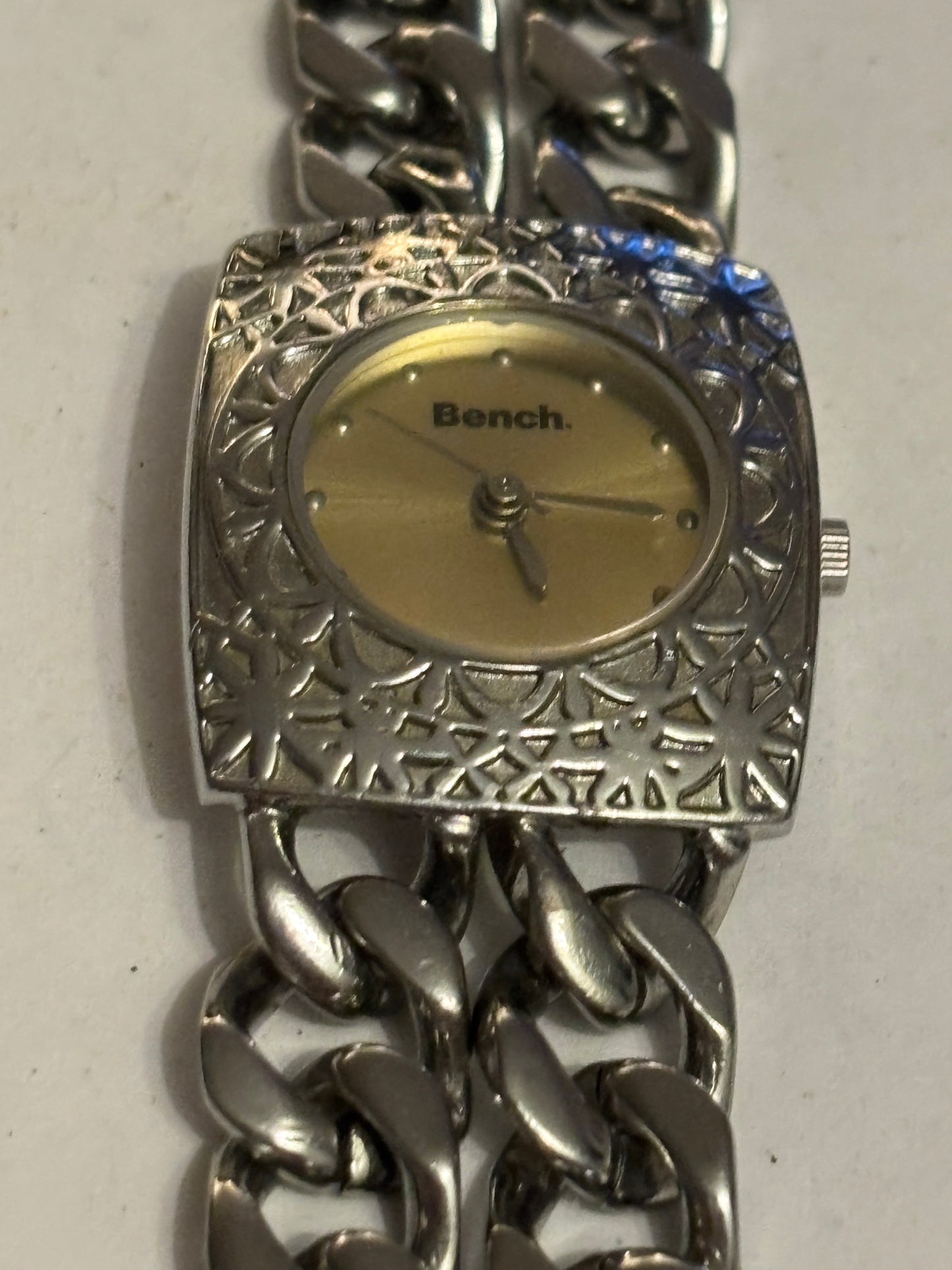 Bench - Silver chain T-Bar ornate ladies watch - Untested