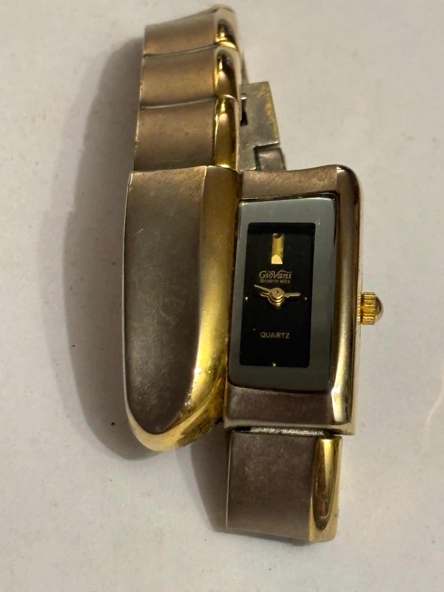 Giovani - Unusual light silver & gold overlap ladies watch - Untested