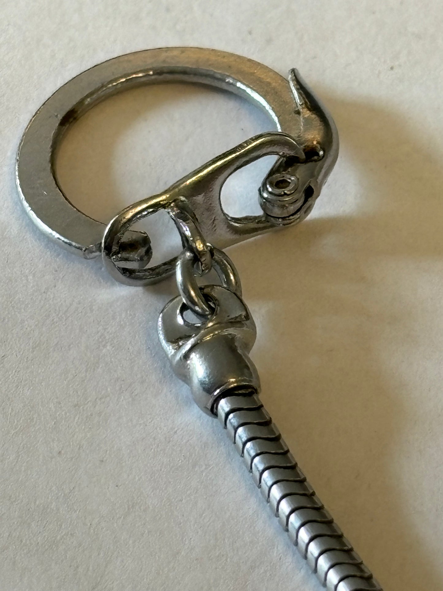 Weston-super-Mare silver metal keyring