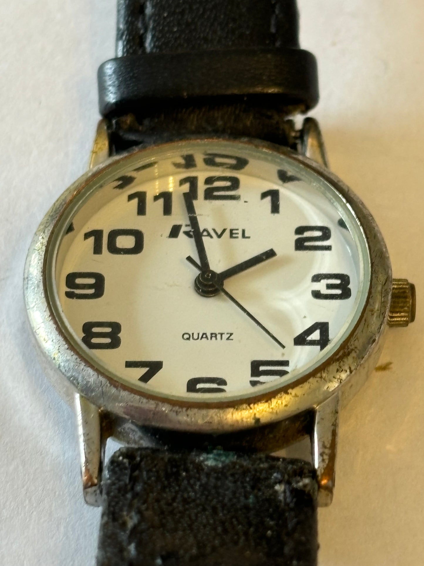 Ravel Black and Silver Ladies Wristwatch - Untested