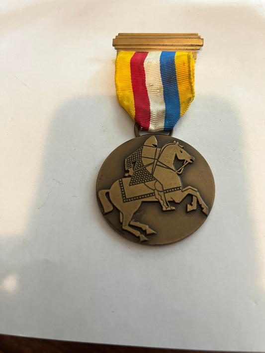 March of Luxembourg Army Medal with Ribbon - Huguenin