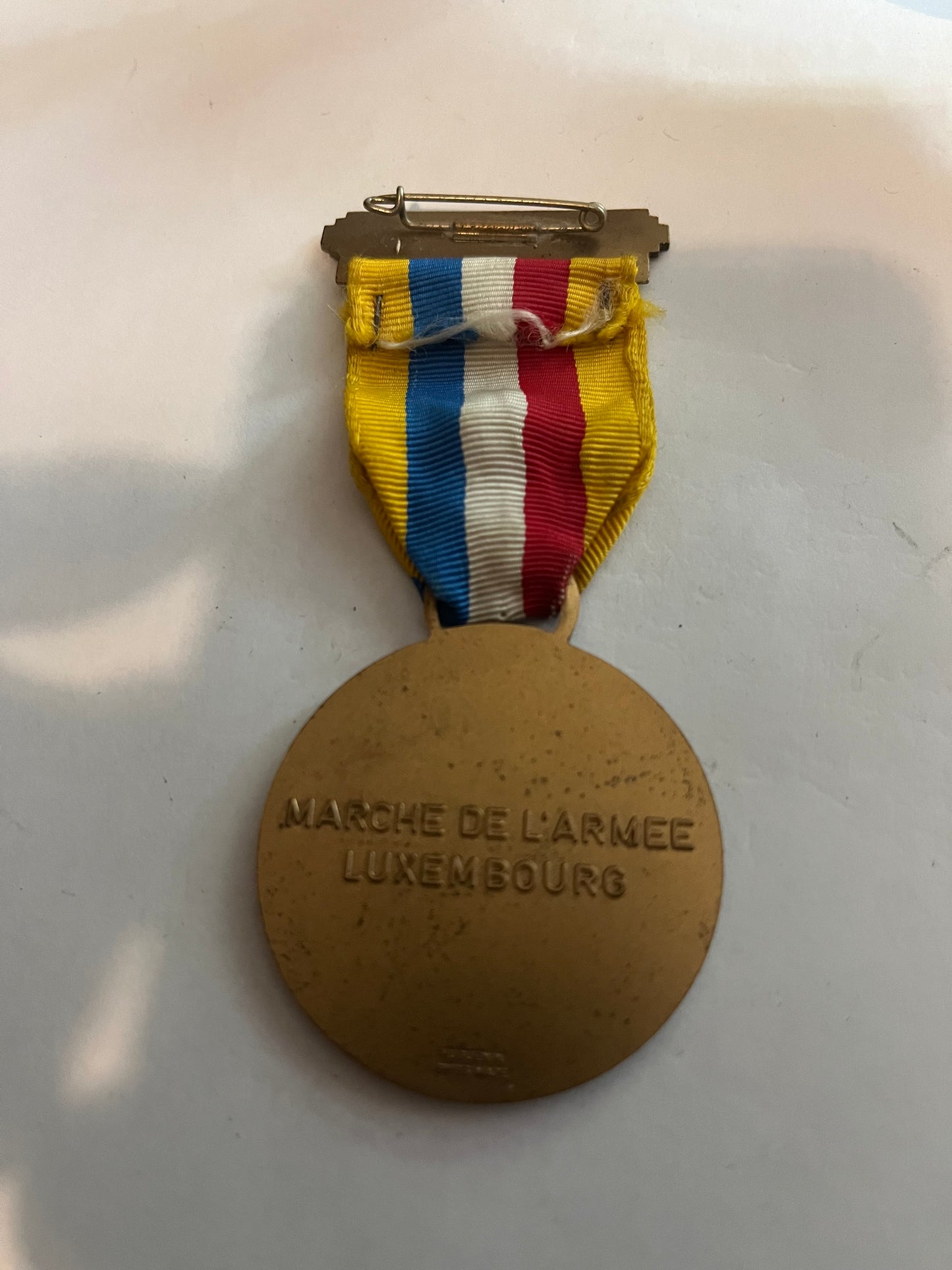 March of Luxembourg Army Medal with Ribbon - Huguenin