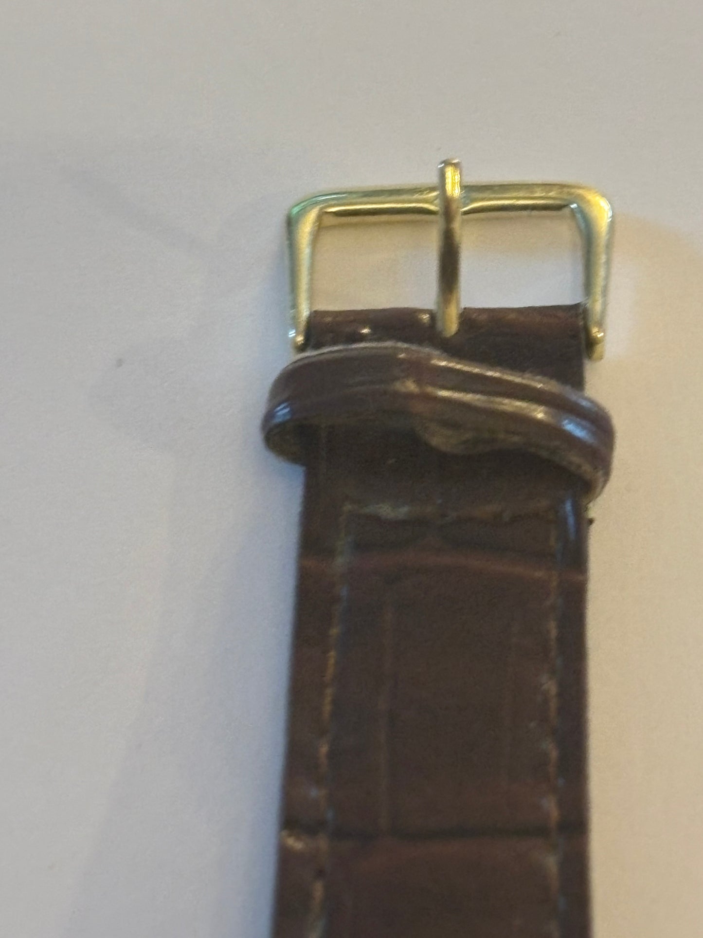 Ravel Gents Gold and Brown Strap Wristwatch - Untested