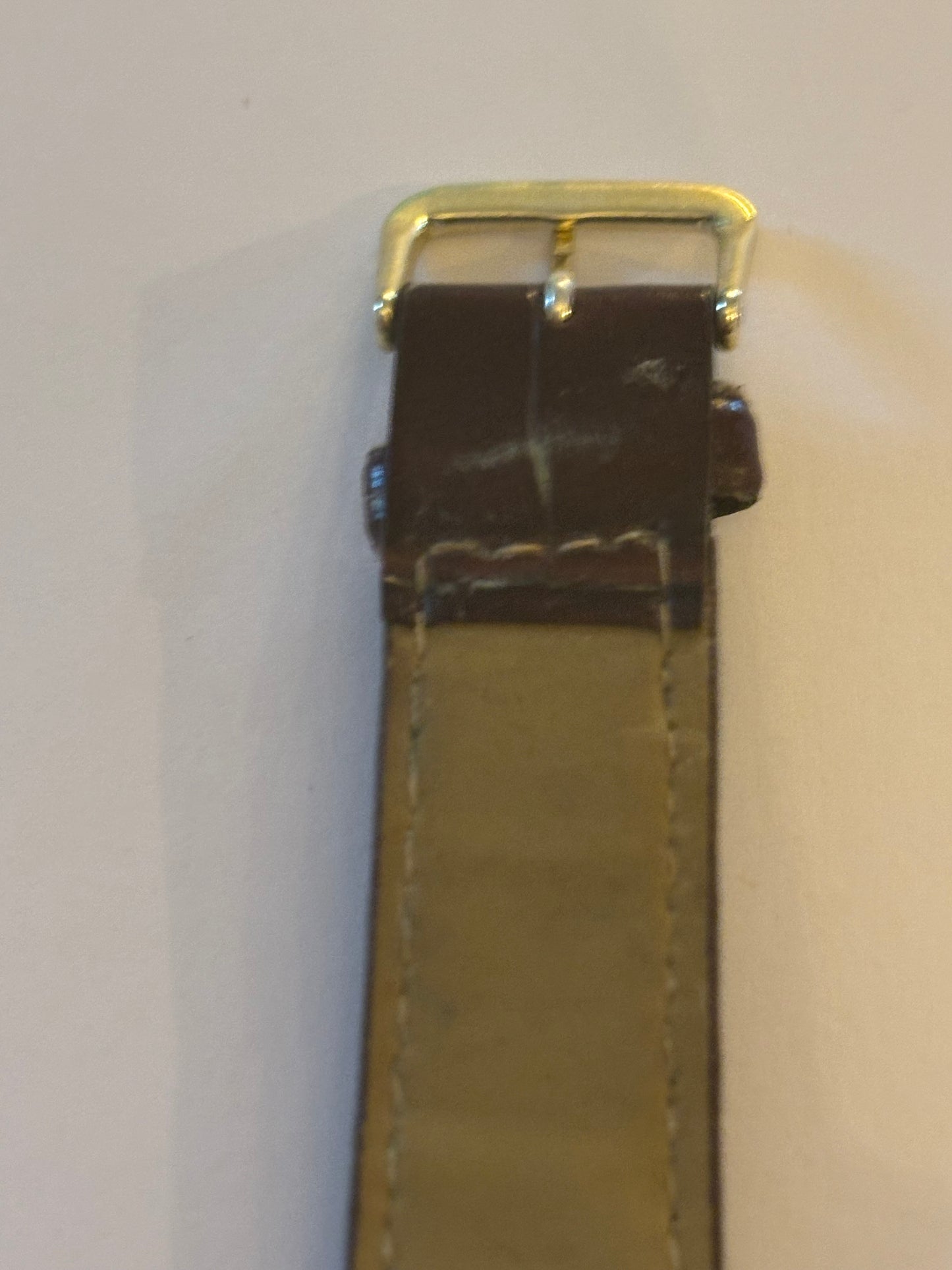 Ravel Gents Gold and Brown Strap Wristwatch - Untested