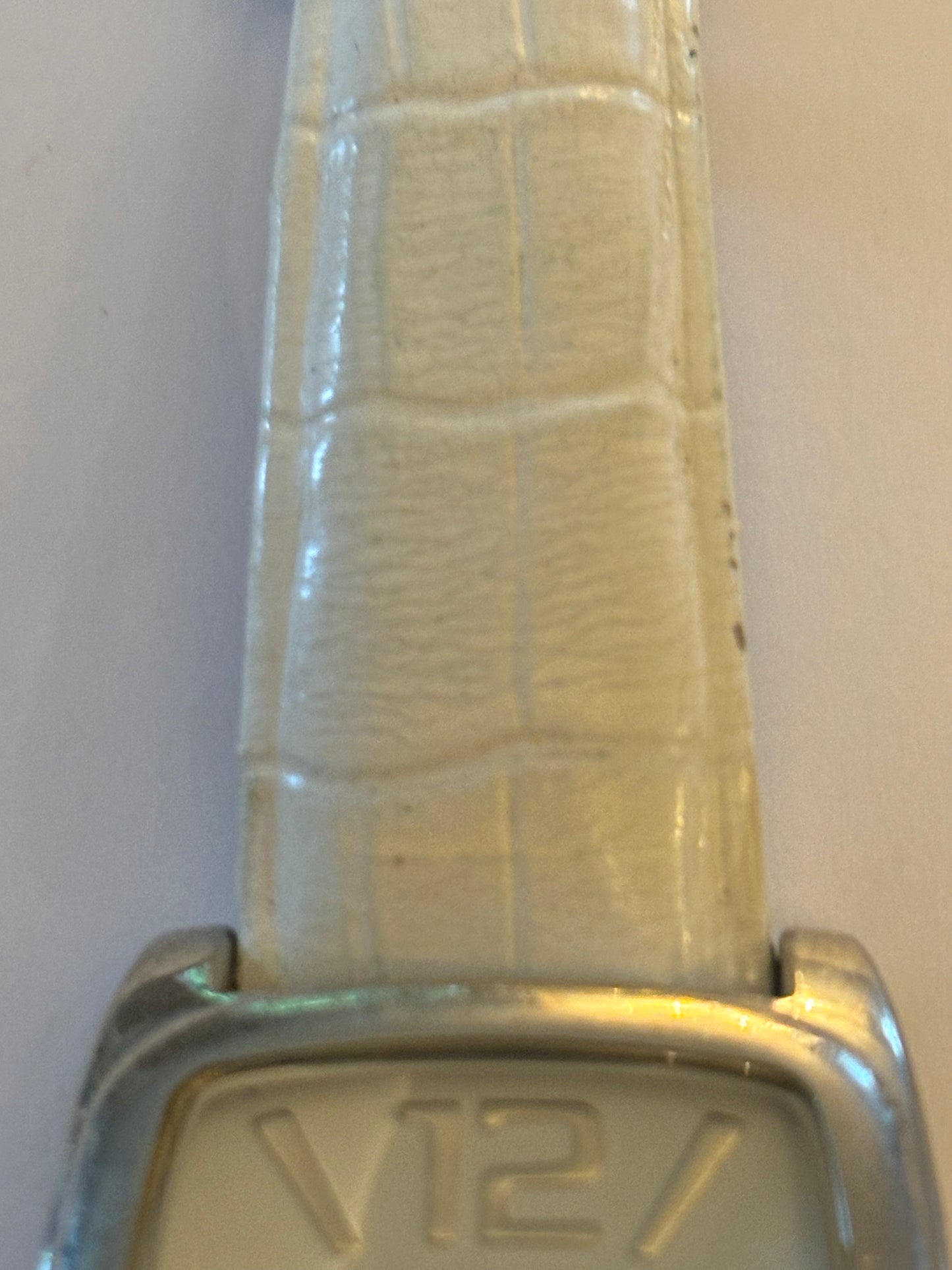 NEXT Square Silver White Strap Wristwatch - Untested