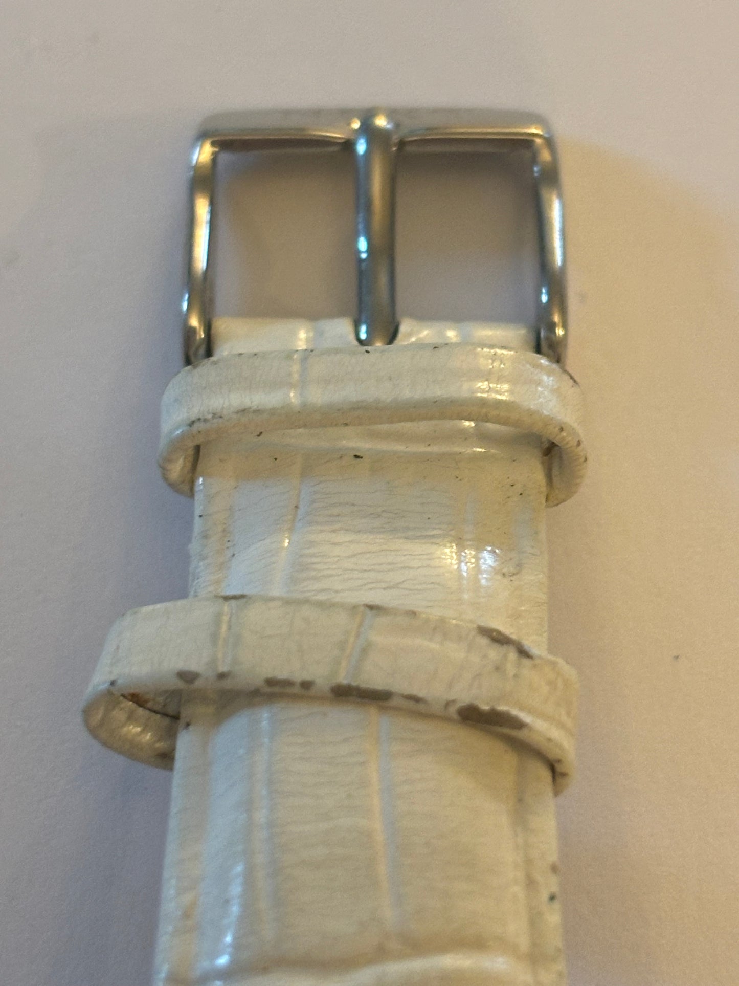 NEXT Square Silver White Strap Wristwatch - Untested