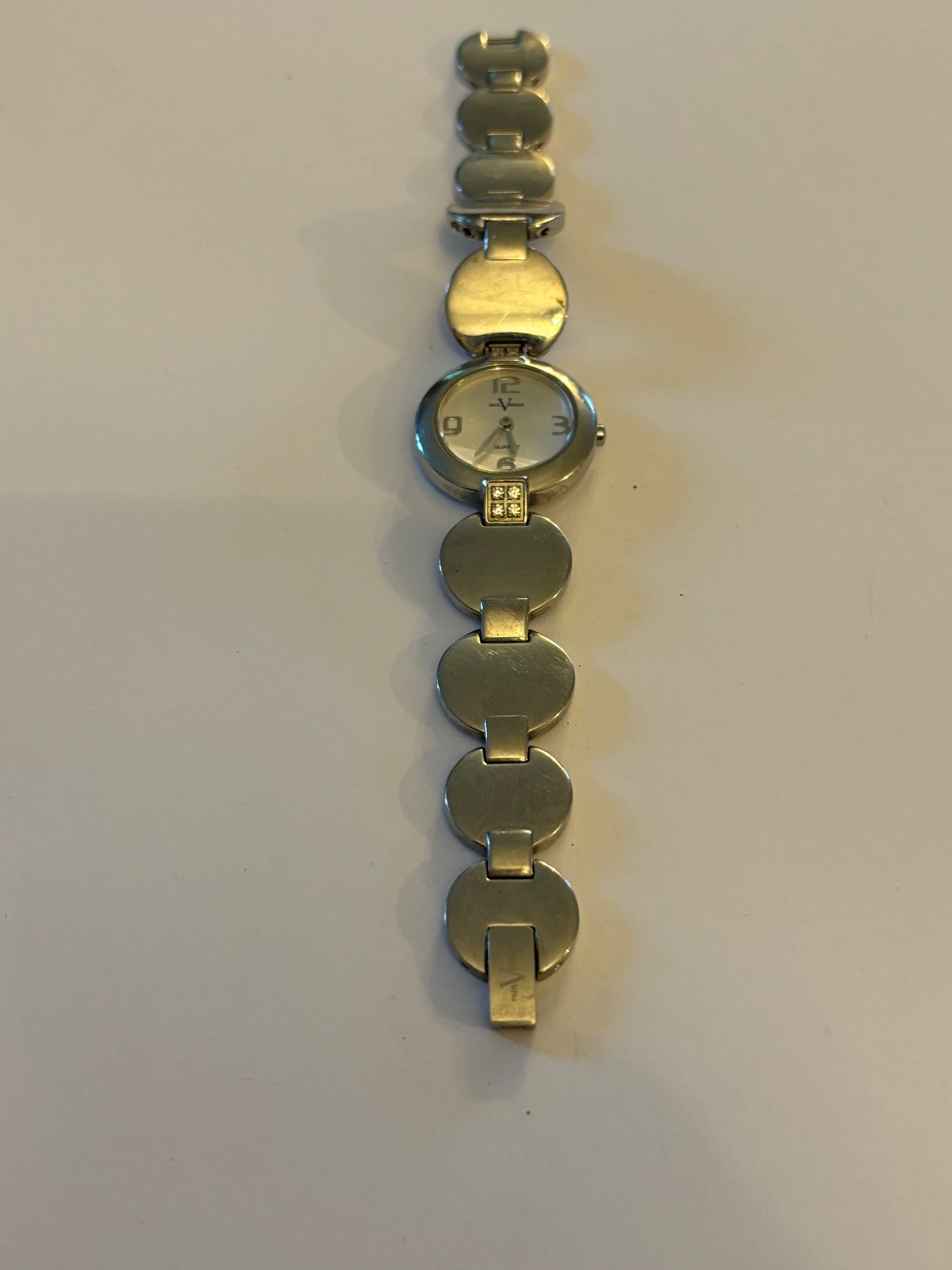 Paul Versan - Silver metal ladies disc strap wristwatch - Untested