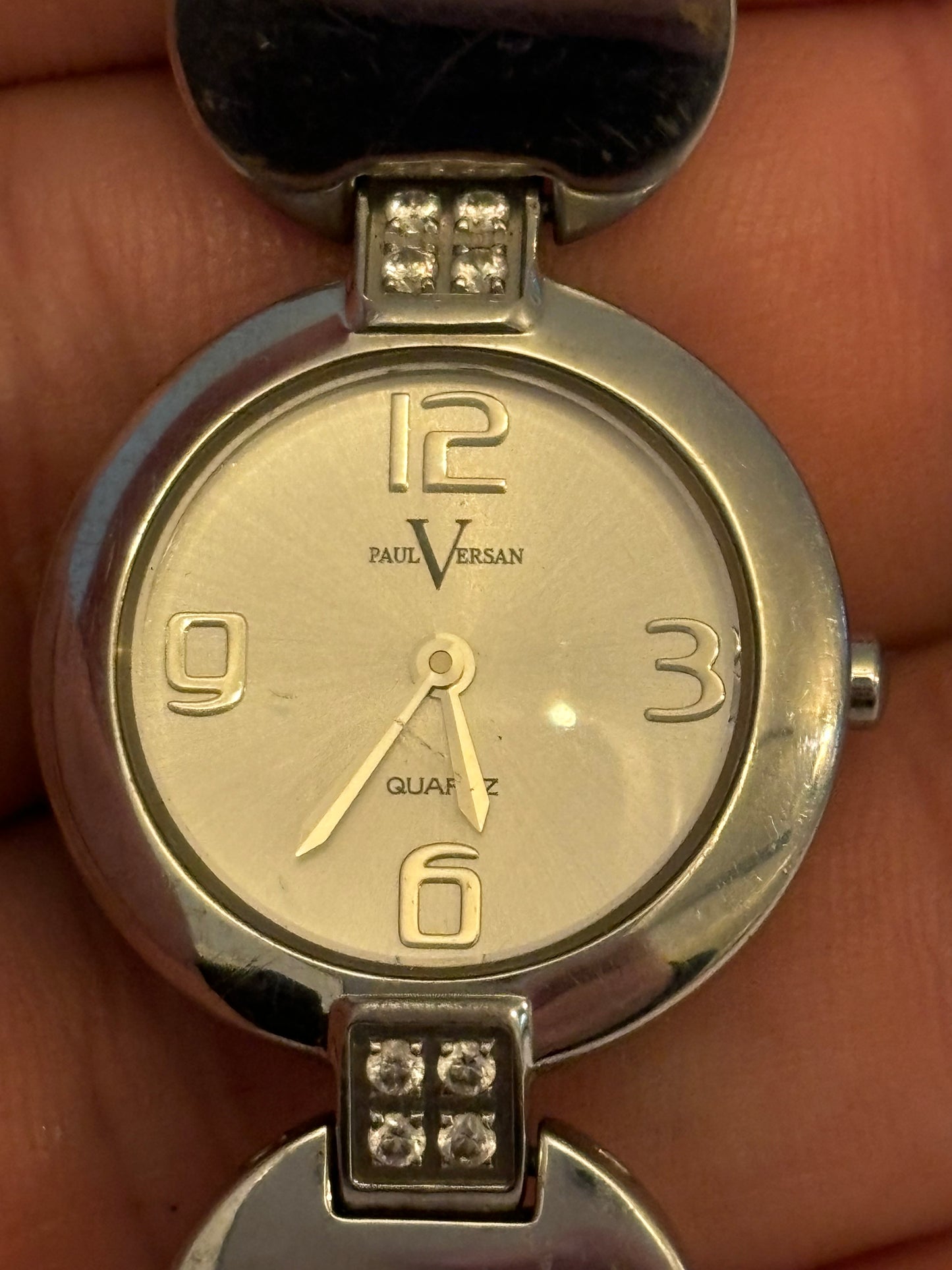 Paul Versan - Silver metal ladies disc strap wristwatch - Untested