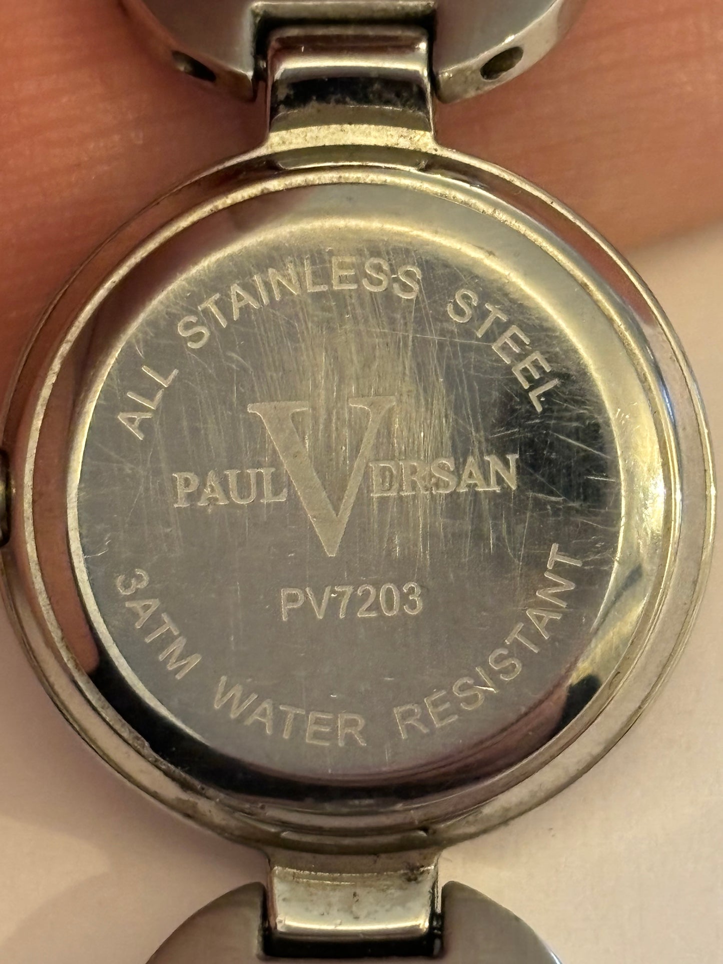 Paul Versan - Silver metal ladies disc strap wristwatch - Untested