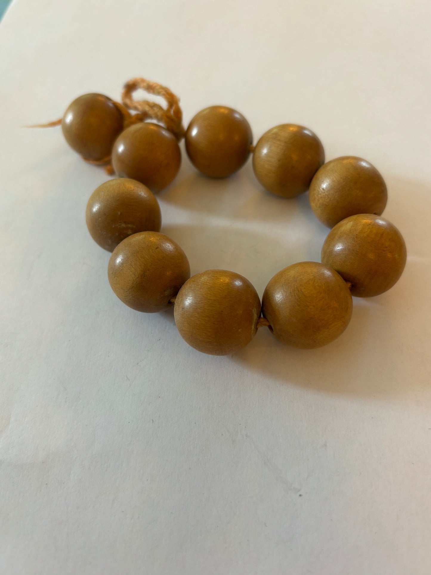 Light Brown natural wooden bead bracelet