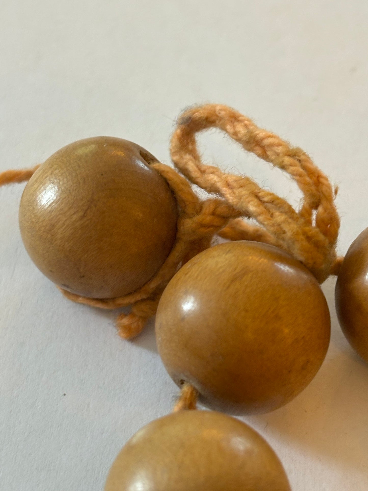 Light Brown natural wooden bead bracelet