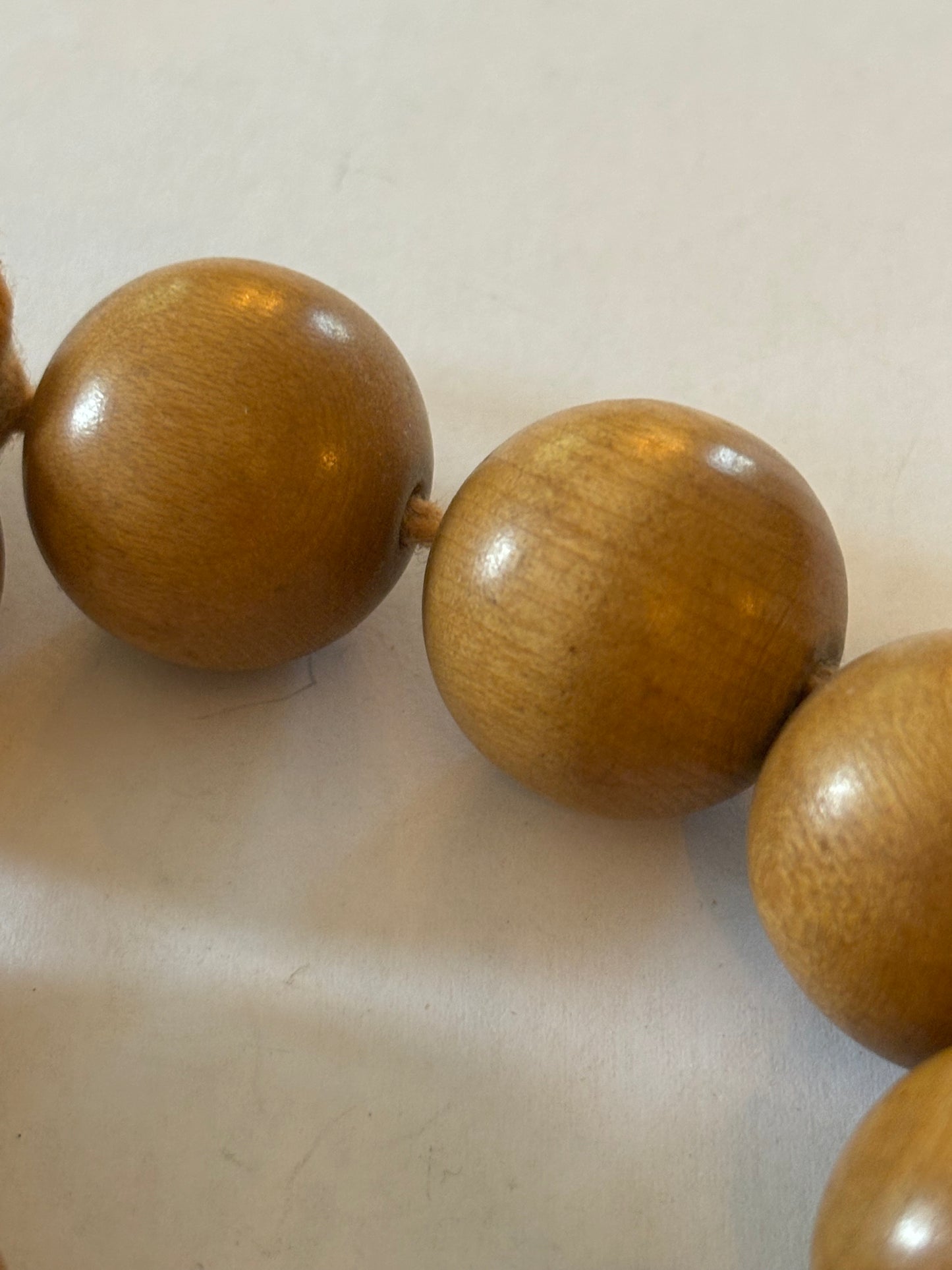 Light Brown natural wooden bead bracelet