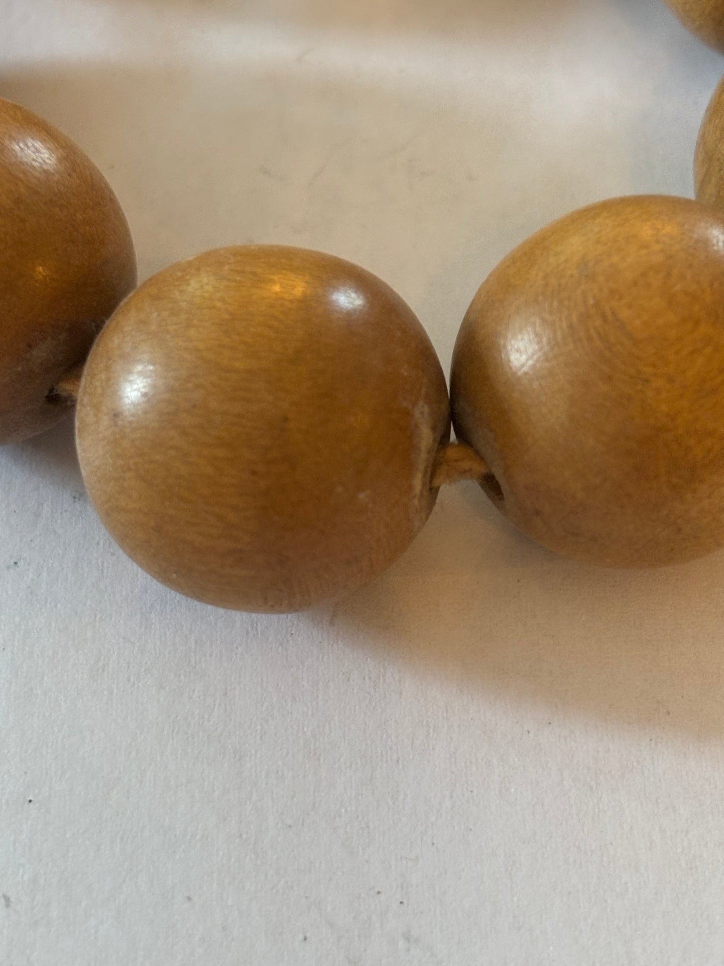 Light Brown natural wooden bead bracelet