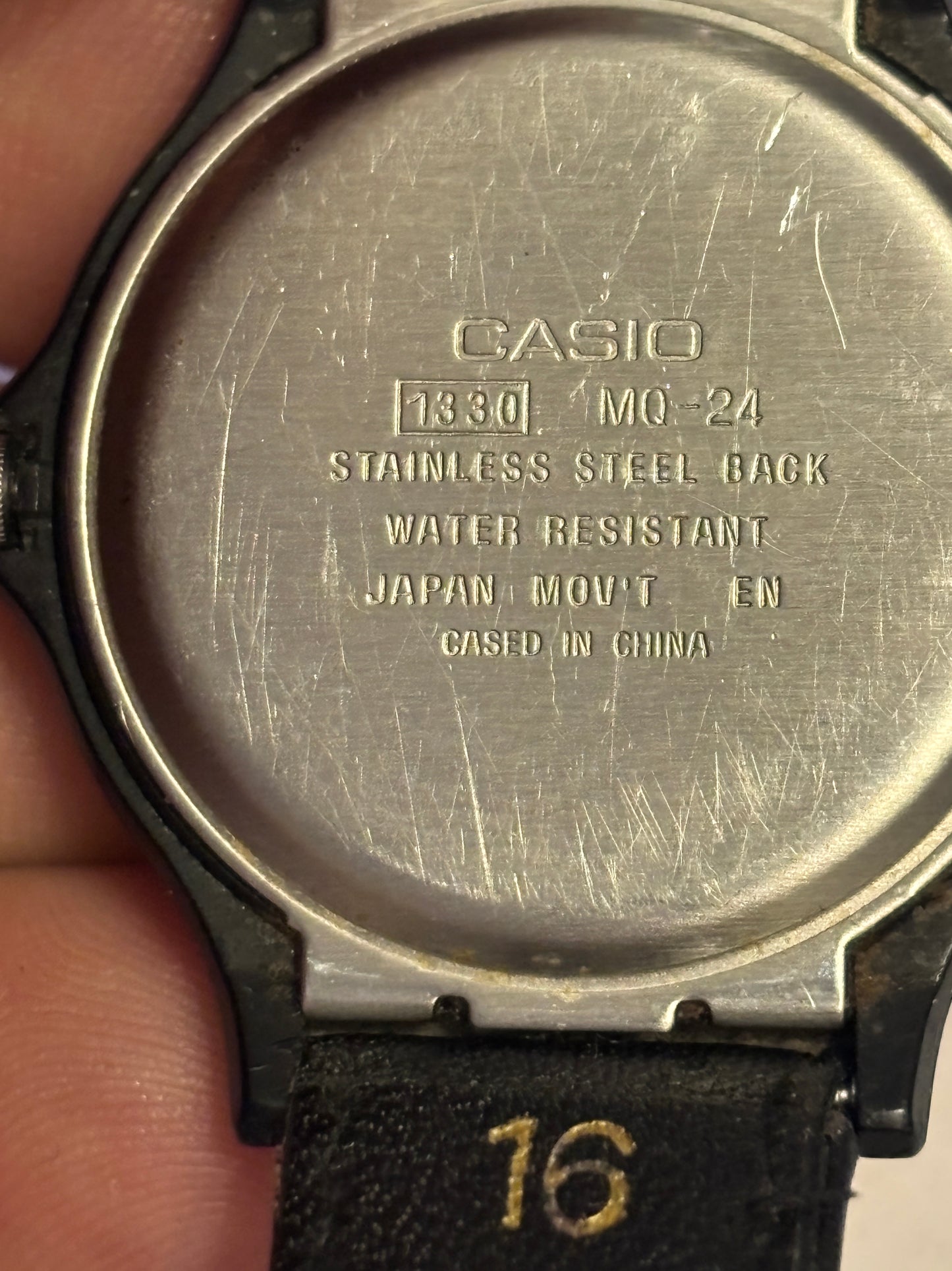 Casio - Black and silver MQ-24 wristwatch - Untested