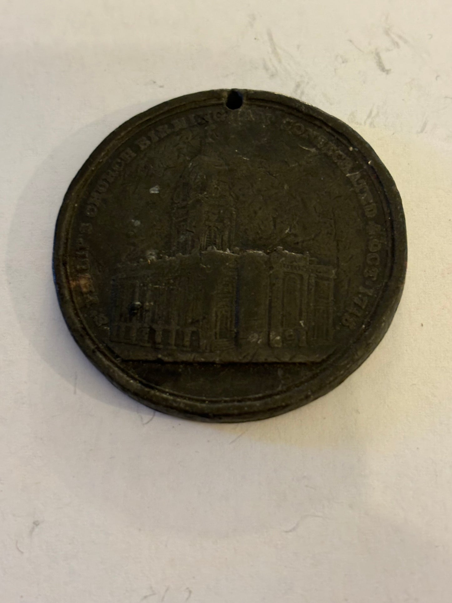 St Philips Church, Birmingham - Consecration Medal - 1815