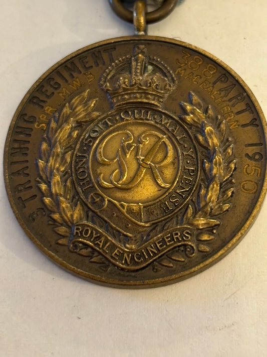 Royal Engineers 1950 Medal with ribbon