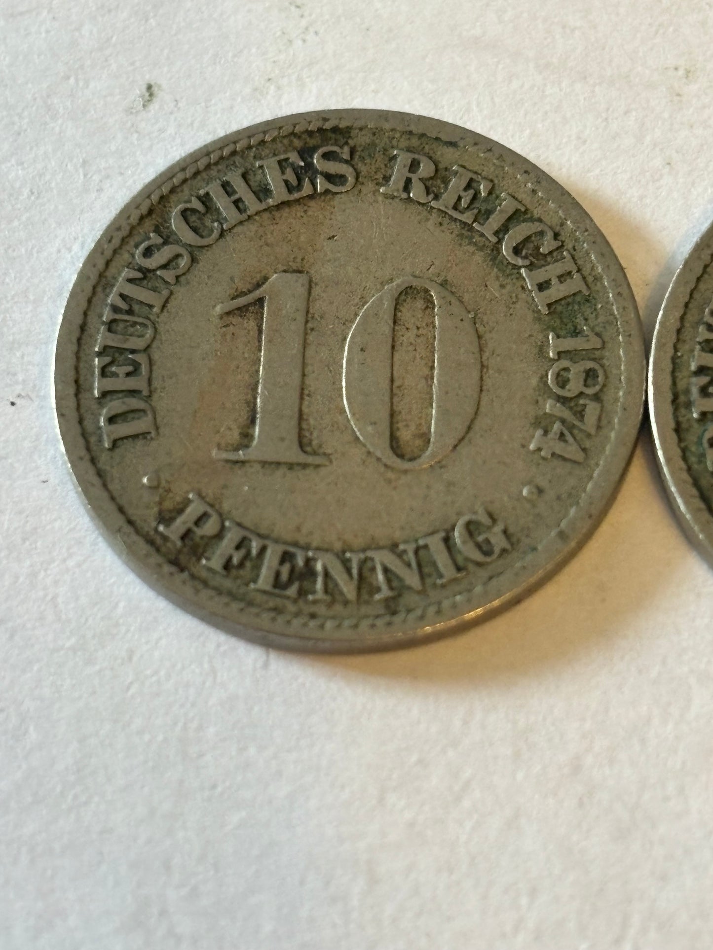 Germany 10 Pfennig 1874 x2