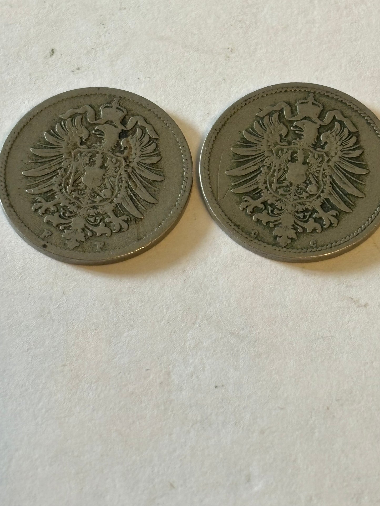 Germany 10 Pfennig 1874 x2