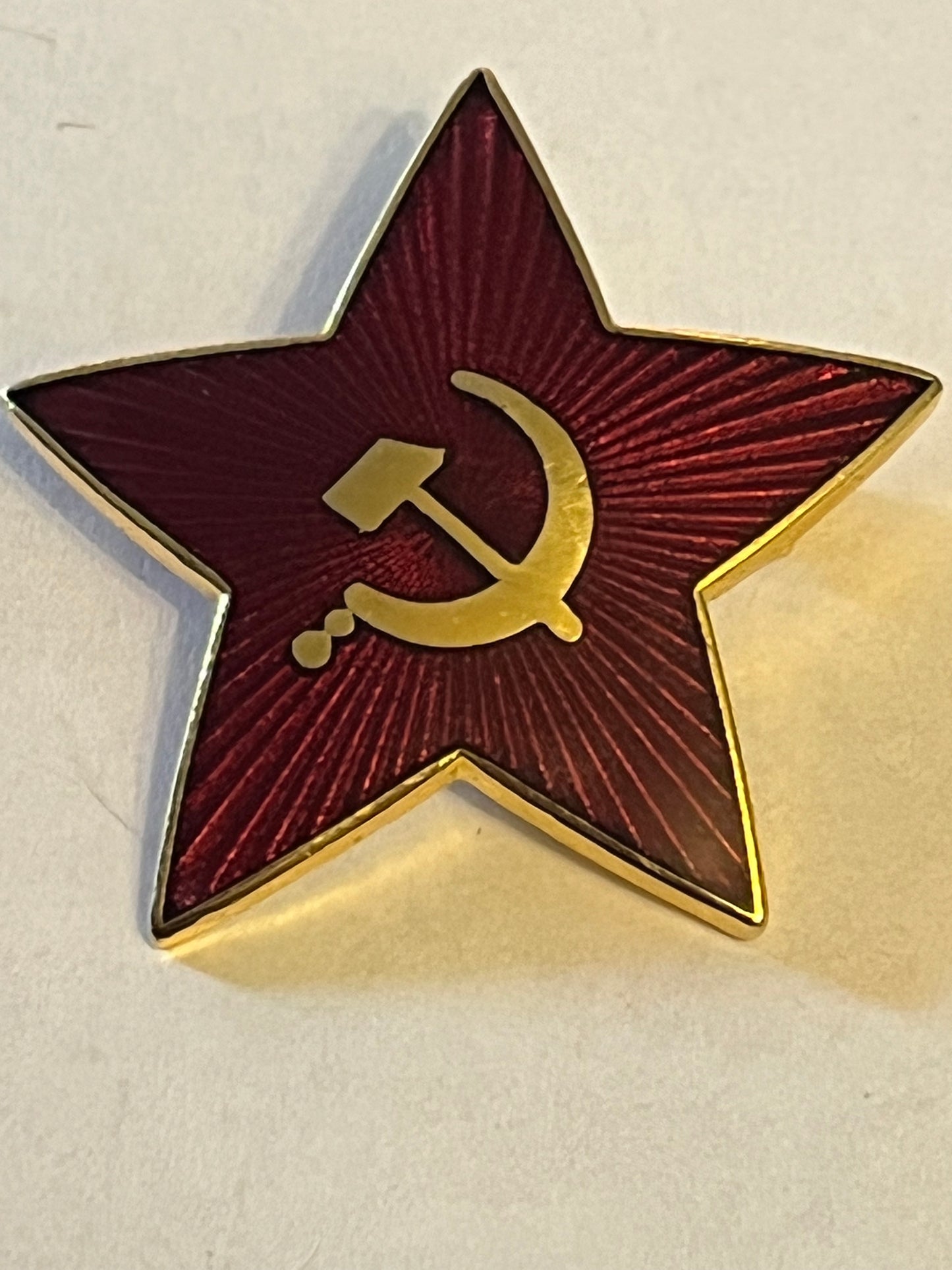 Gold Metal Soviet Star Badge