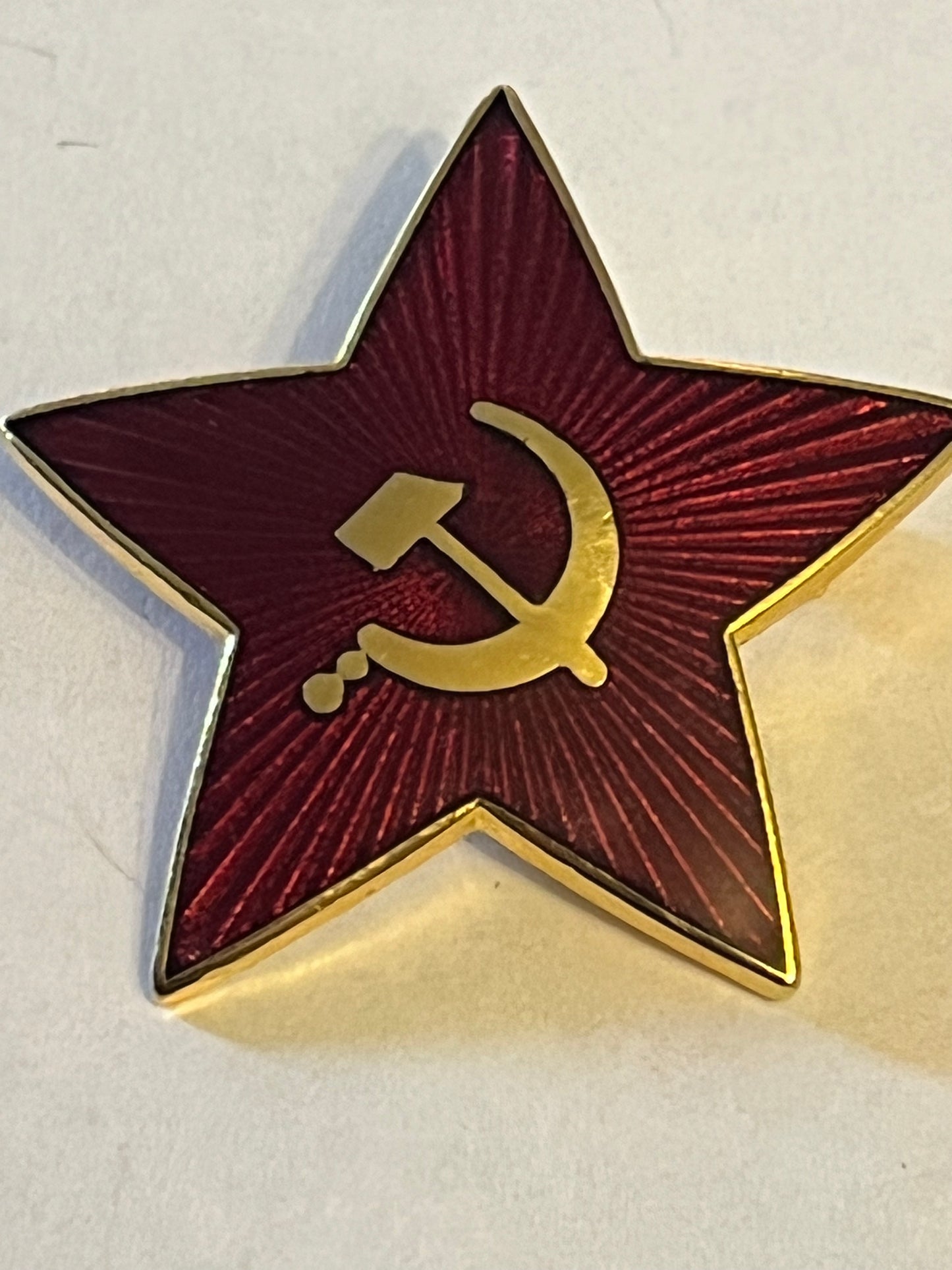 Gold Metal Soviet Star Badge