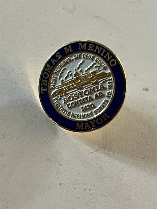 Thomas M Menino Boston Mayor Metal Pin Badge