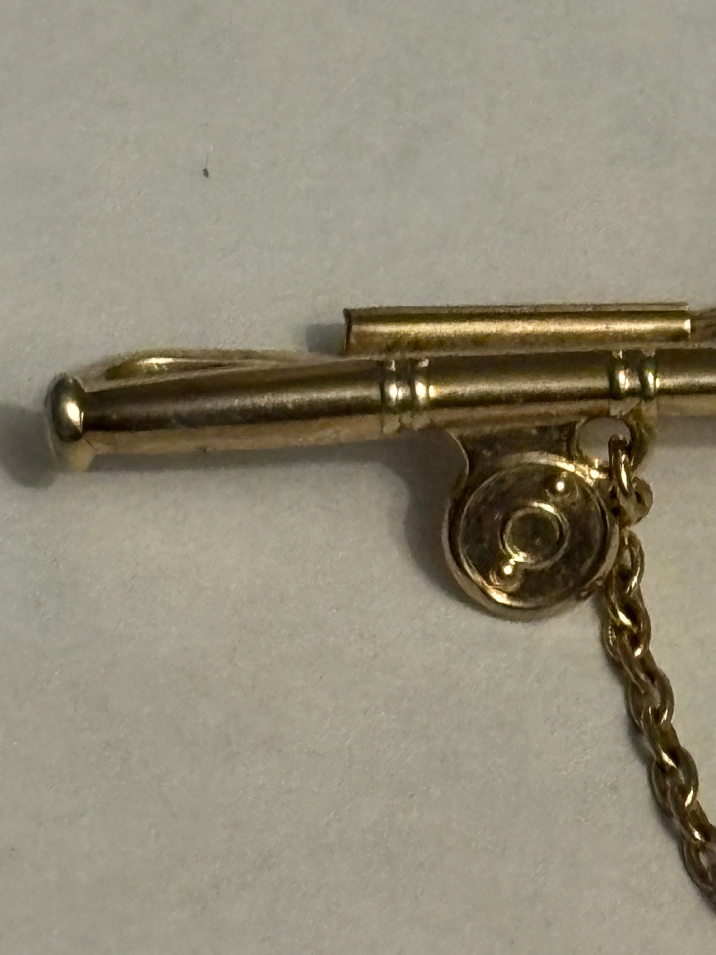 Gold Metal Fishing Rod Tie Clip