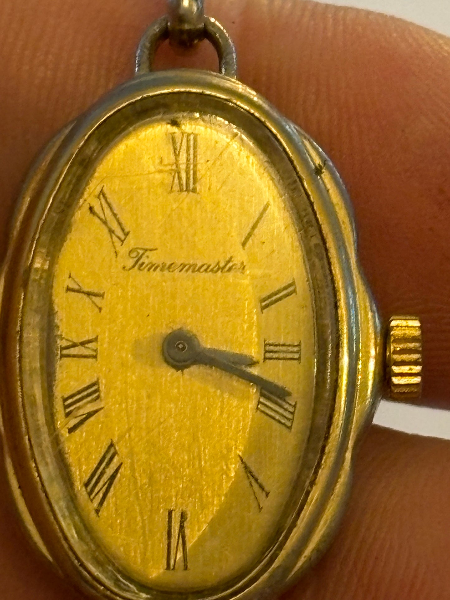 Time Master - Gold Ladies Bangle Manual Watch - Working but Untested