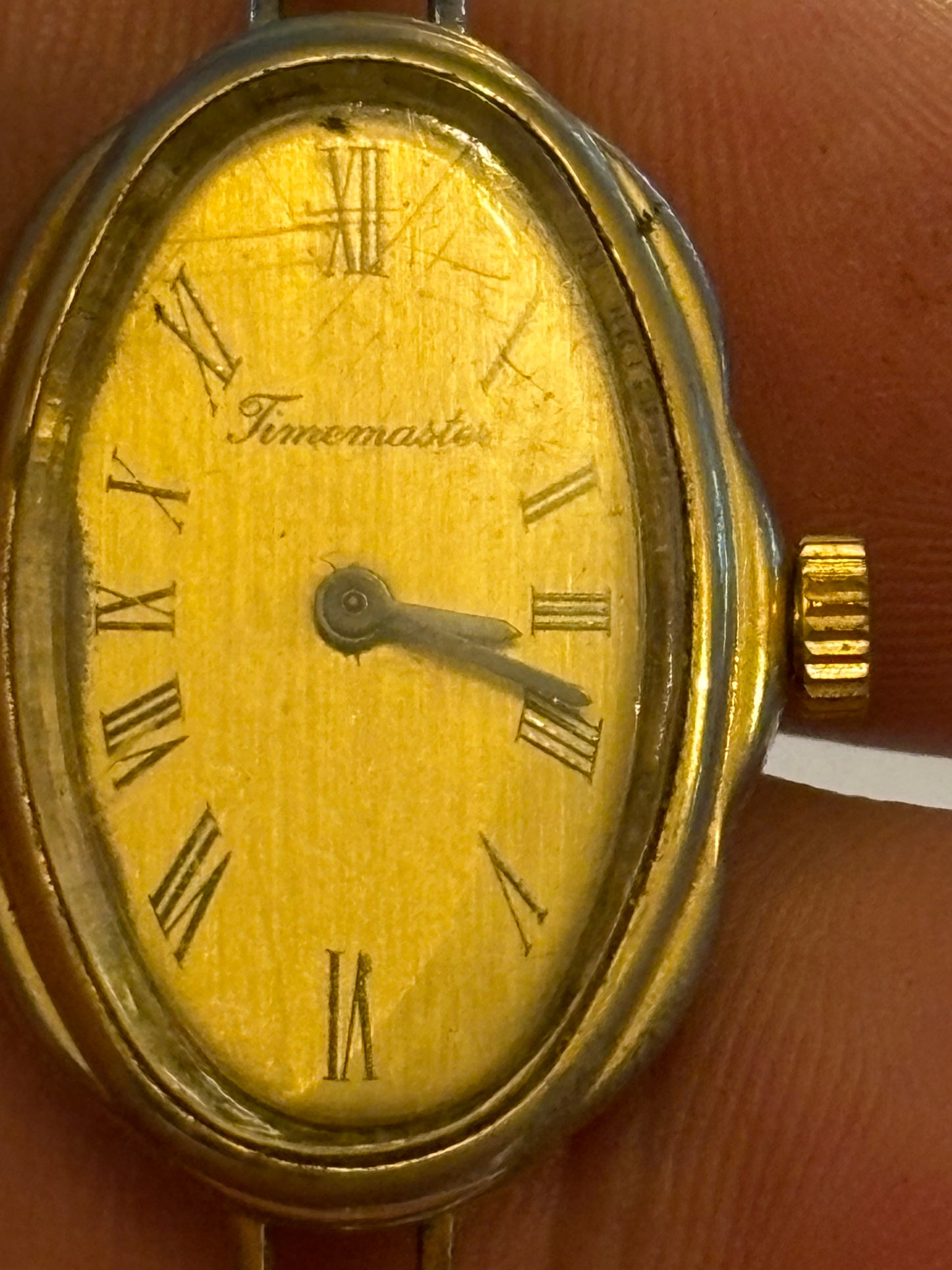 Time Master - Gold Ladies Bangle Manual Watch - Working but Untested