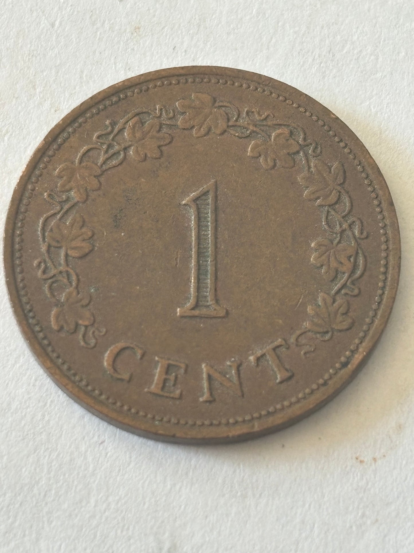 Malta 1 cent coin - 1975