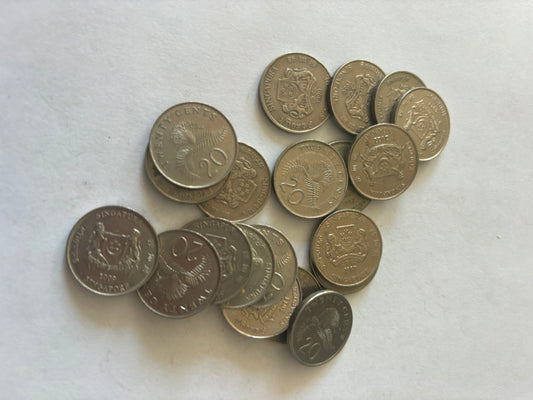 Singapore 20c Coins - Bag of 20