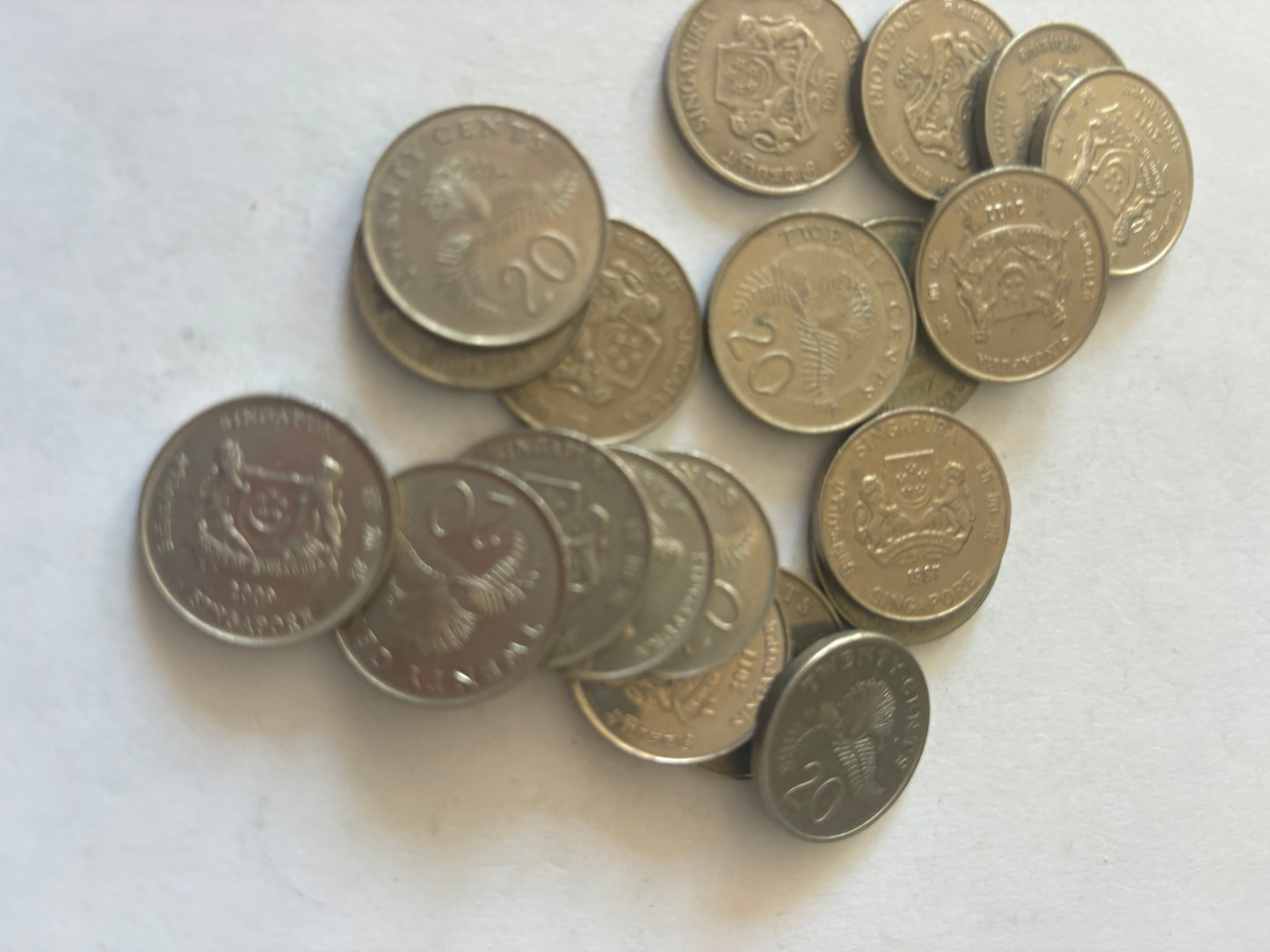 Singapore 20c Coins - Bag of 20