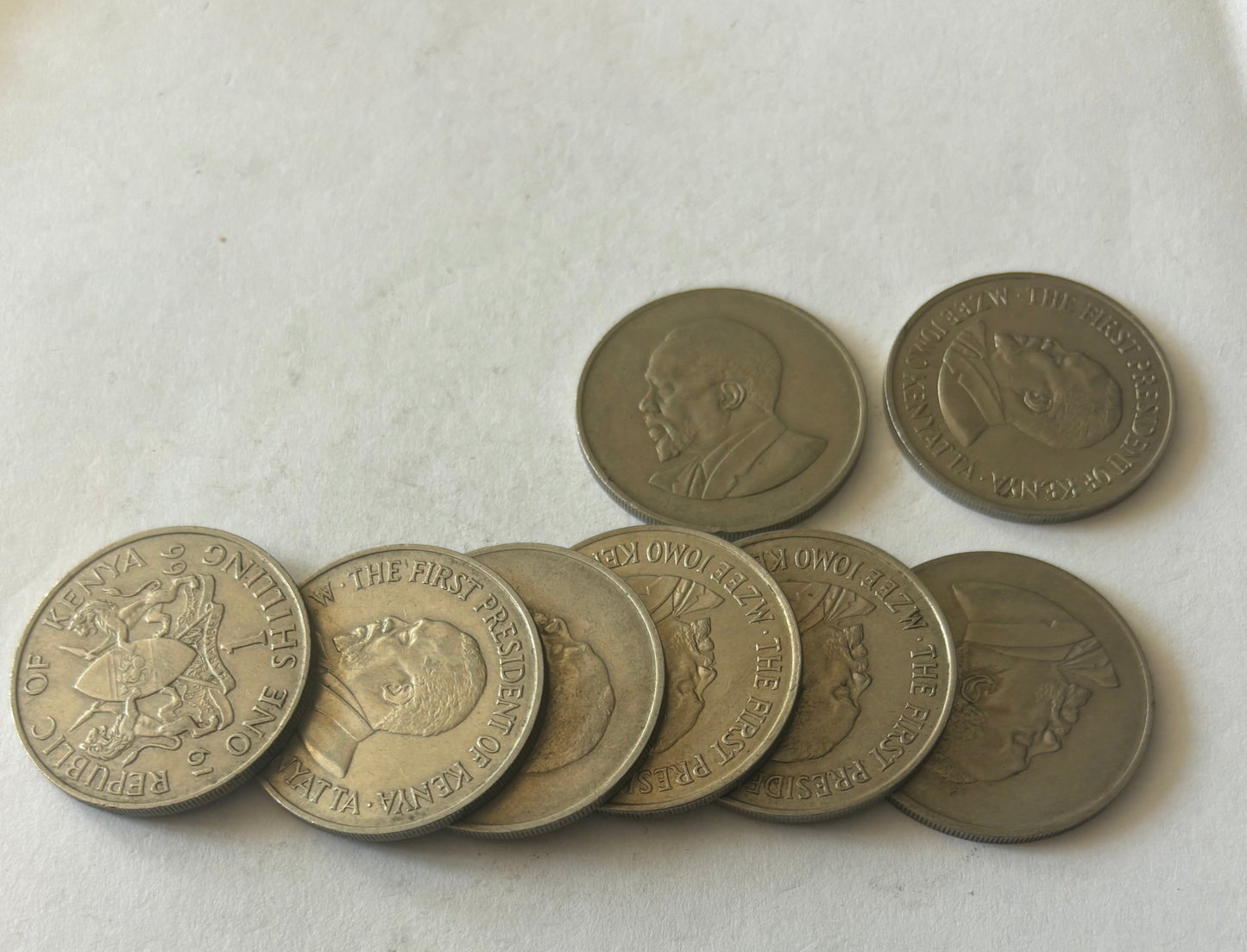 Kenya 1 Shilling Coins - Set of 8