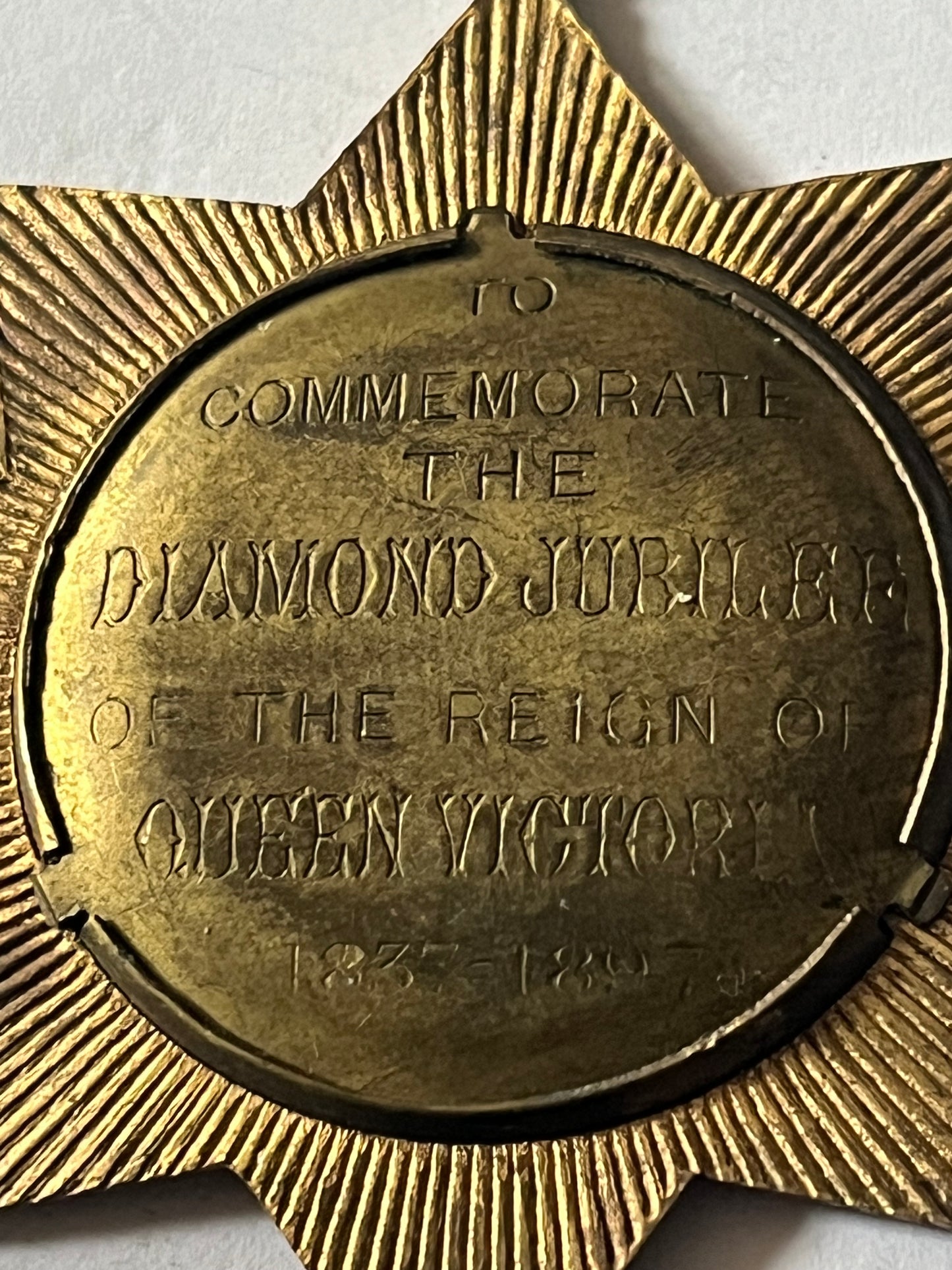 Queen Victoria Diamond Jubilee Star Medal - Rare