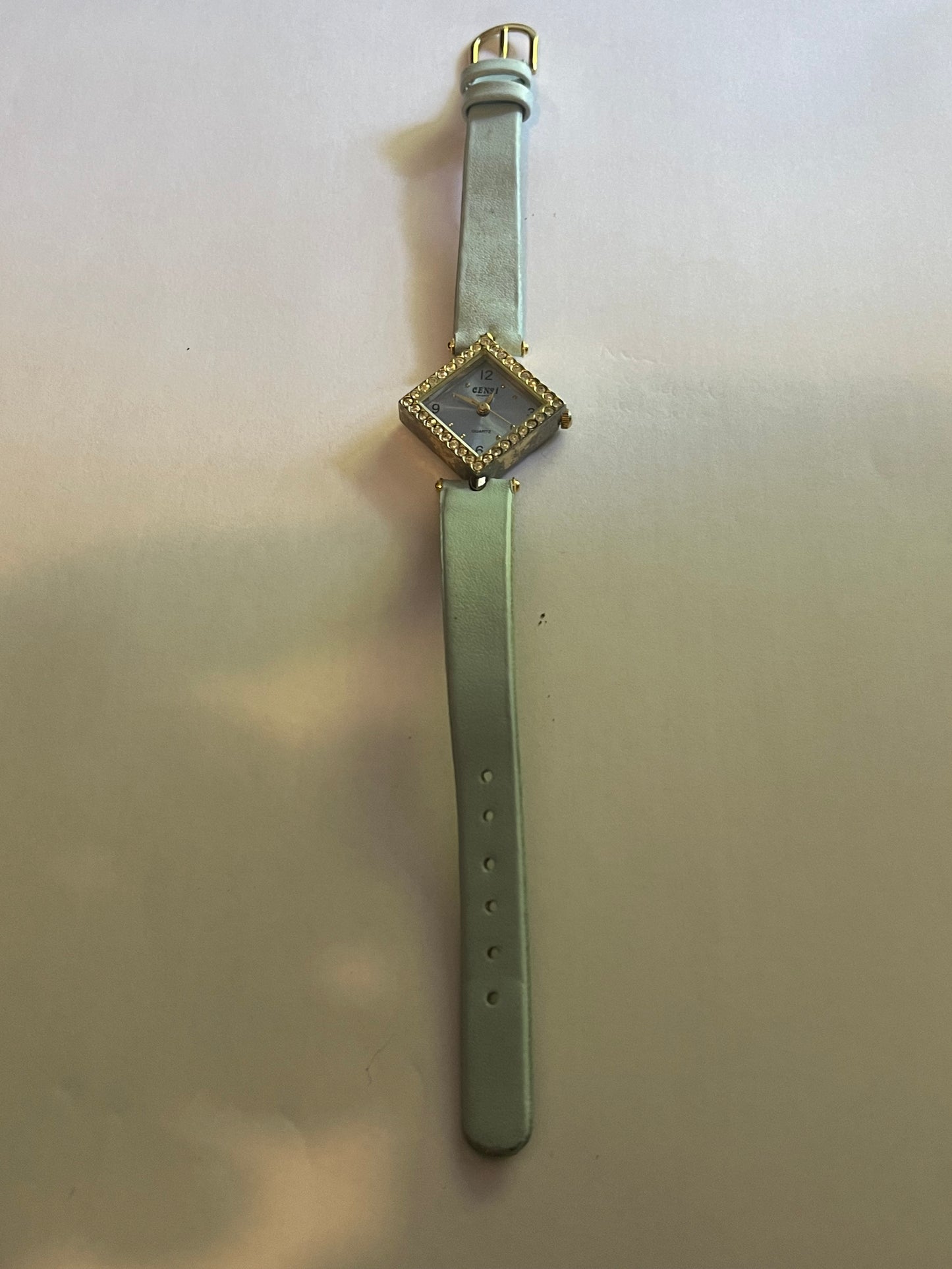 Censi light blue jewelled ladies watch - Untested