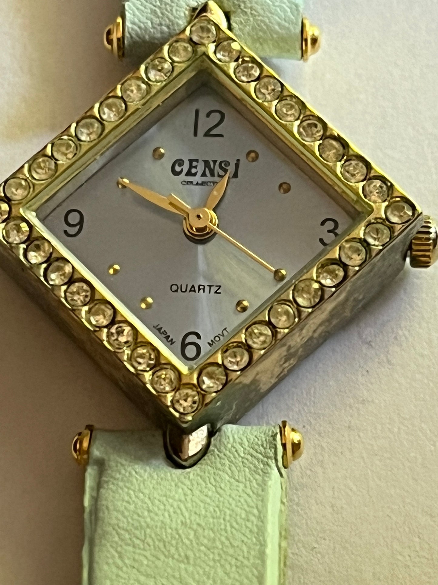 Censi light blue jewelled ladies watch - Untested