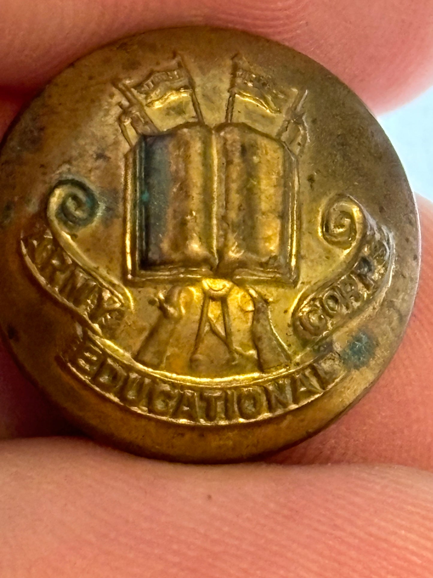 British Army Educational Corps - Brass Dress Button