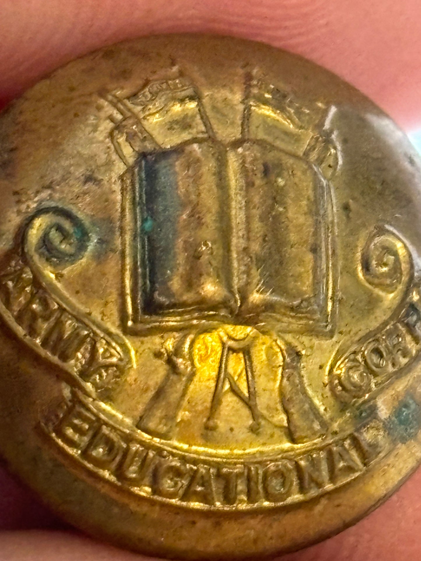 British Army Educational Corps - Brass Dress Button