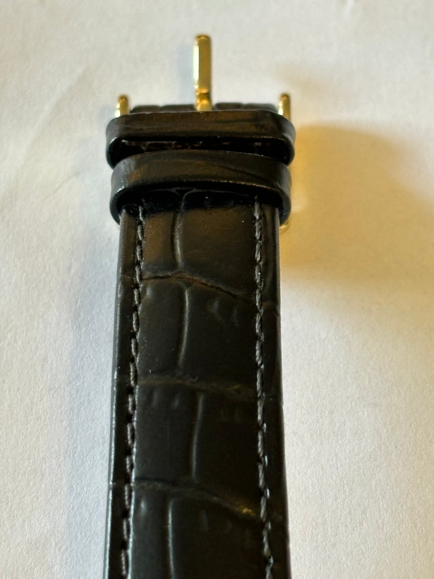 Black and Gold Square M&S Dress Wristwatch - Untested