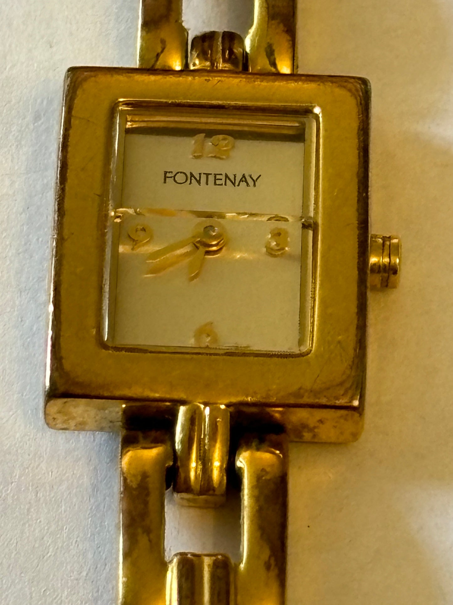 Fontenay Heavy Gold Link Ladies Watch - Untested