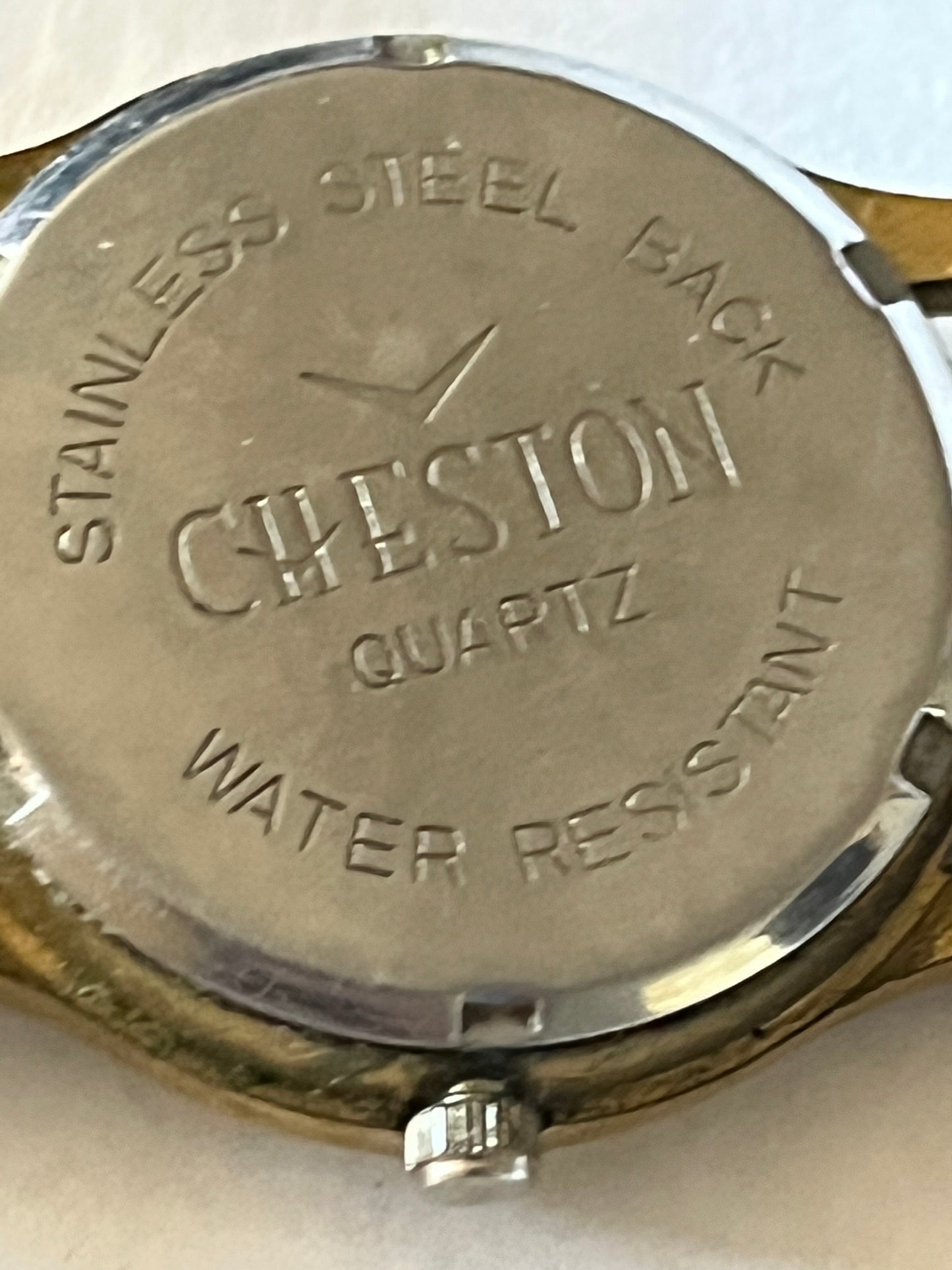 Cheston gold and brown strap wristwatch - Untested