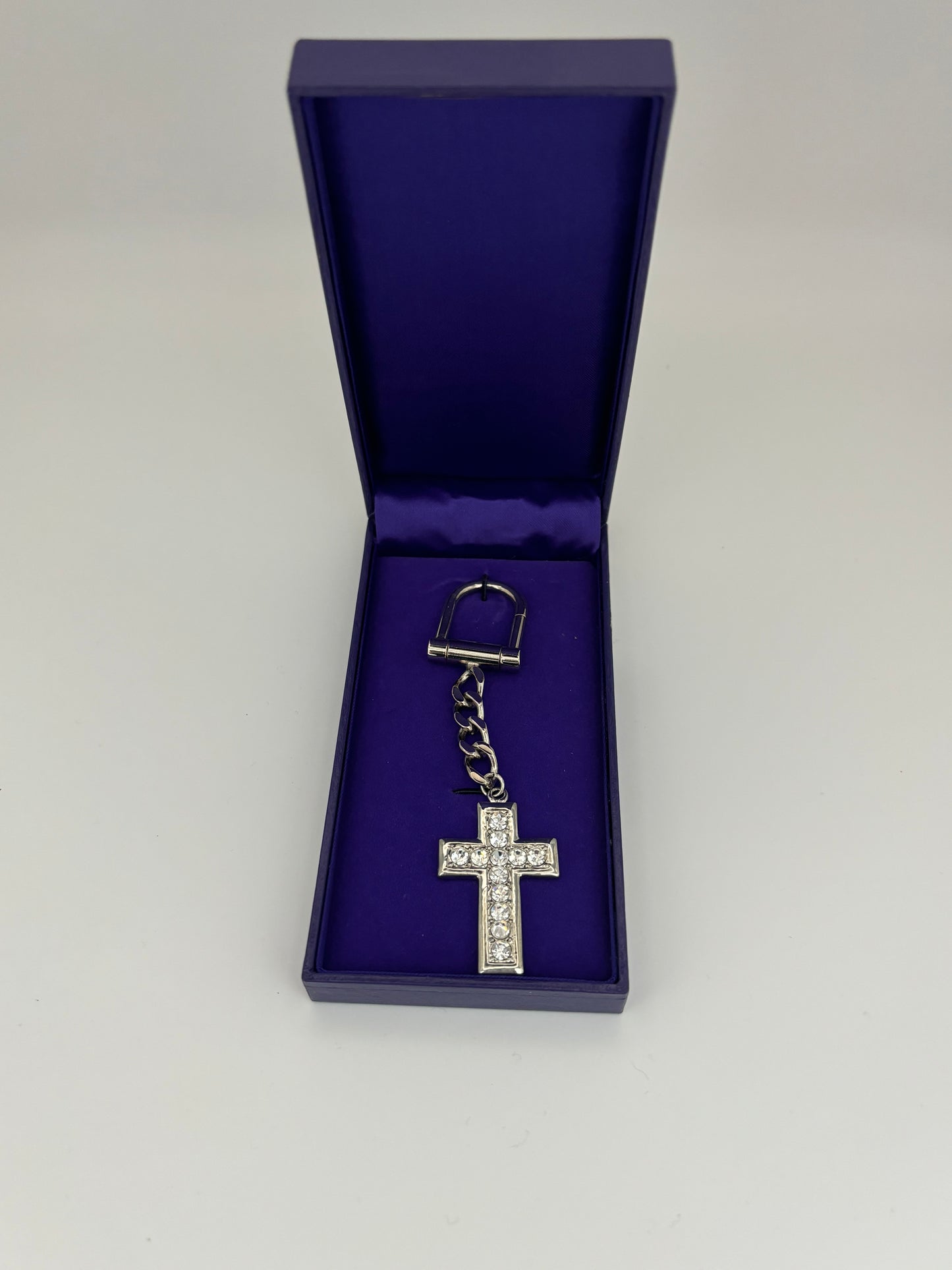 Diamante Cross Keyring - New in Box