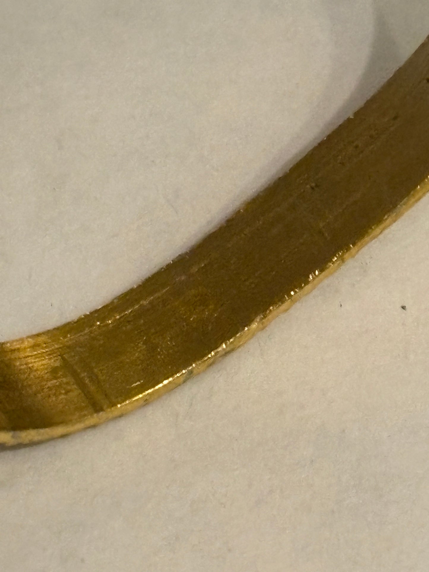 Angled gold textured bangle