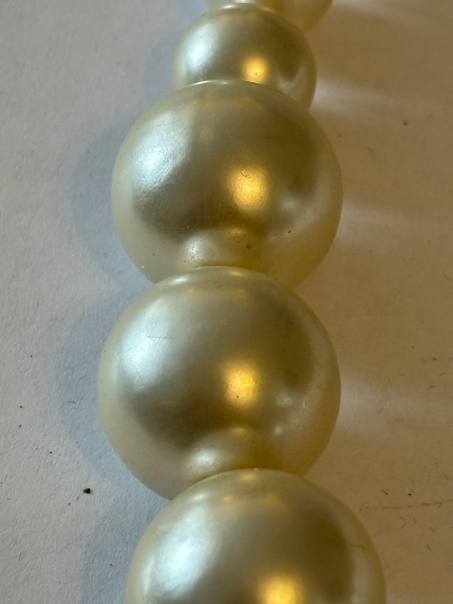 Large Graduated Pearlescent Bead Necklace