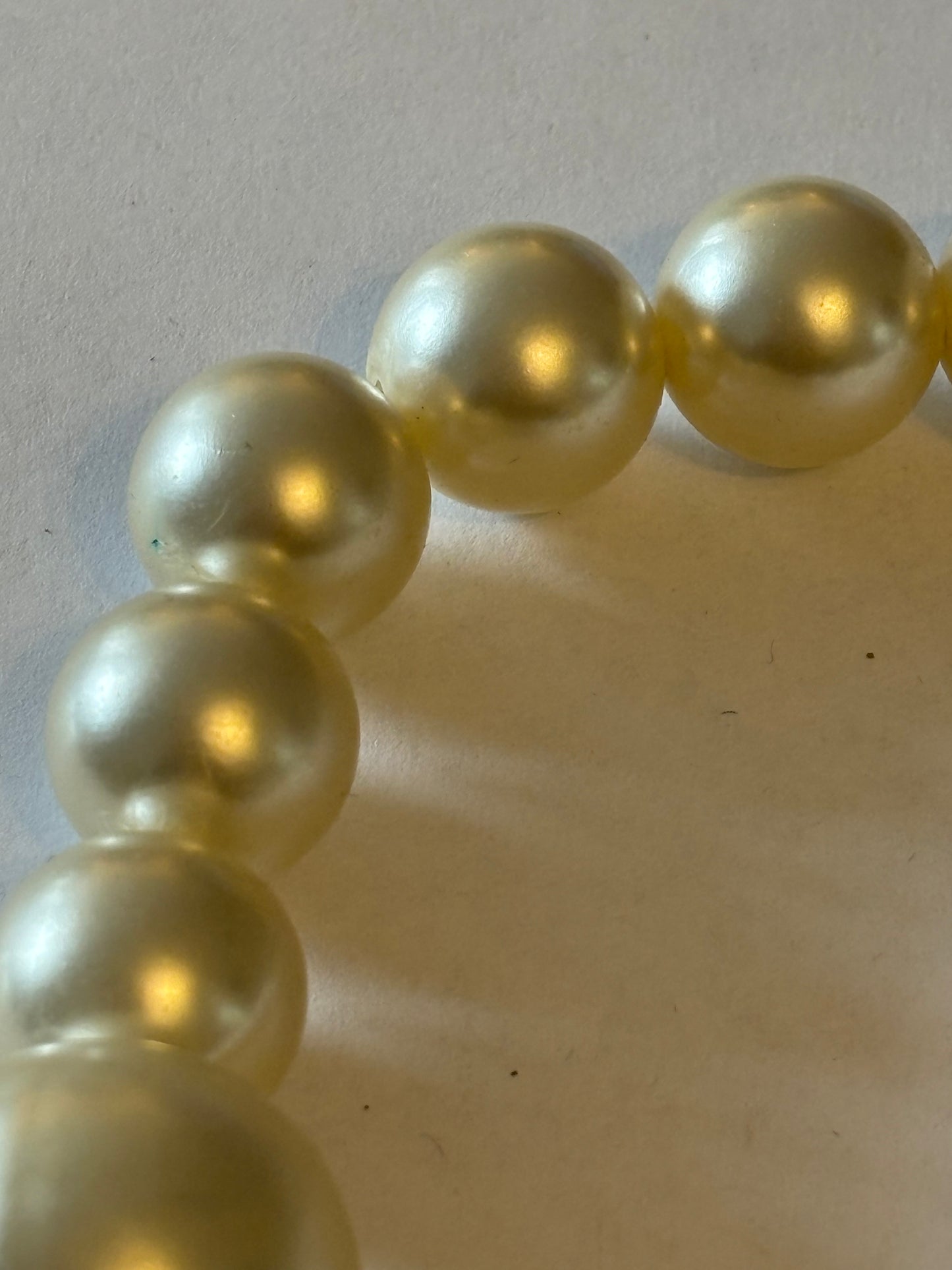 Large Graduated Pearlescent Bead Necklace