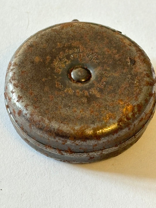 Antique metal (rusted) tape measure - Wessex Electrical