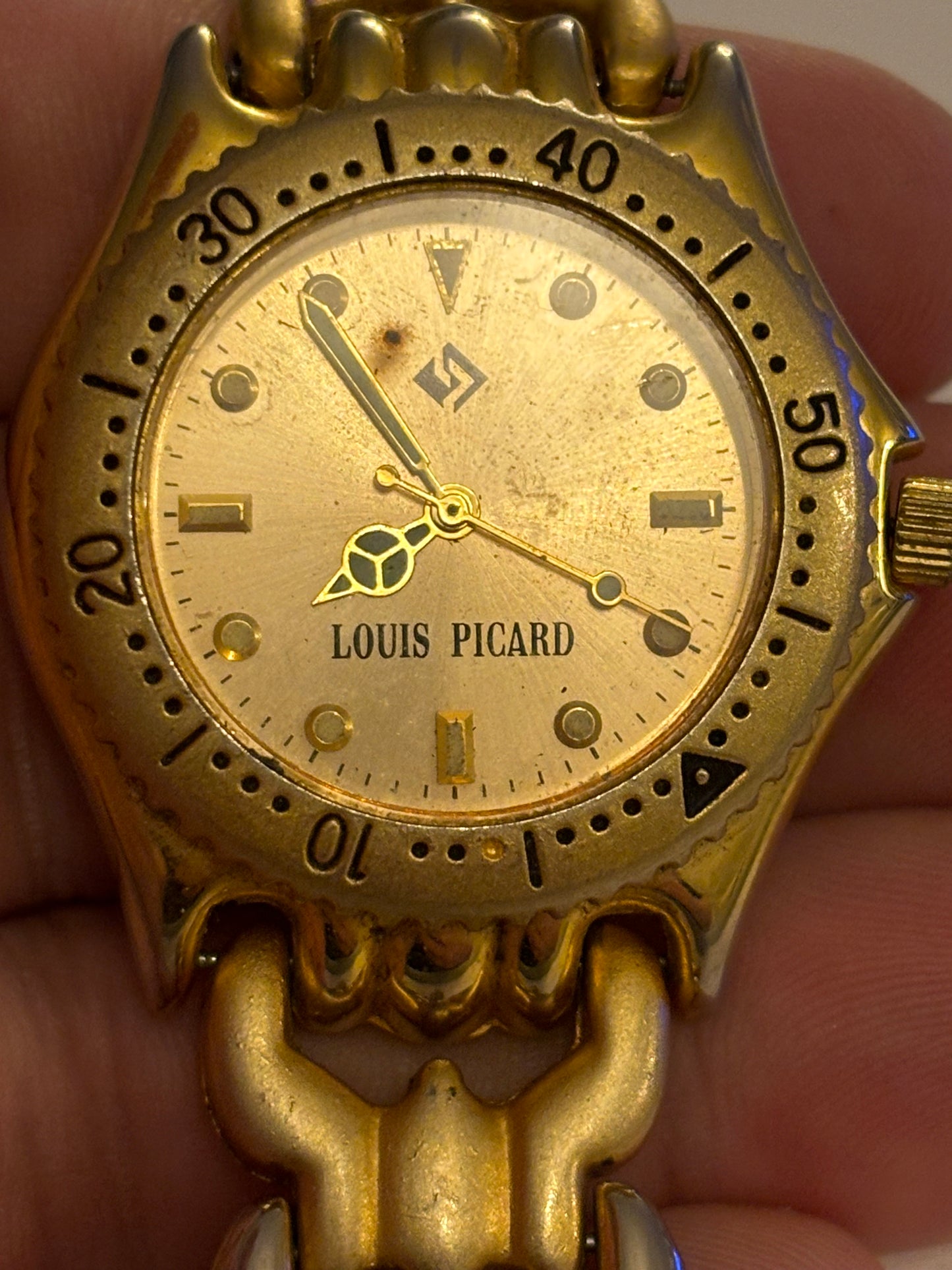 Louis Picard - Chunky gold gents wristwatch - Untested